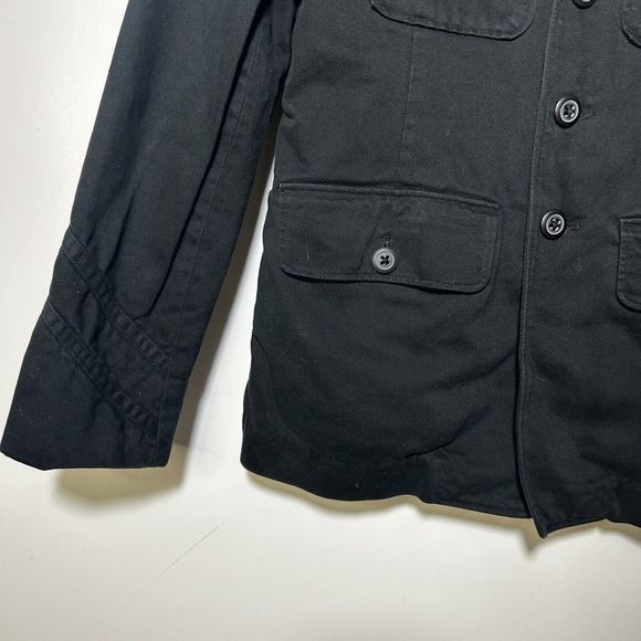 Urban Outfitters Military Utility Jacket Button Up Black Womens Size M - Picture 5 of 16
